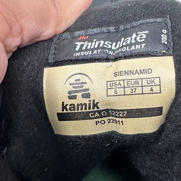 Kamik Sienna Mid Waterproof Black Winter Boot Rubber Wool 200 g Thinsulate - Picture 15 of 16